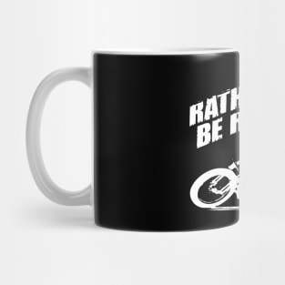 Rather be racing white print Mug